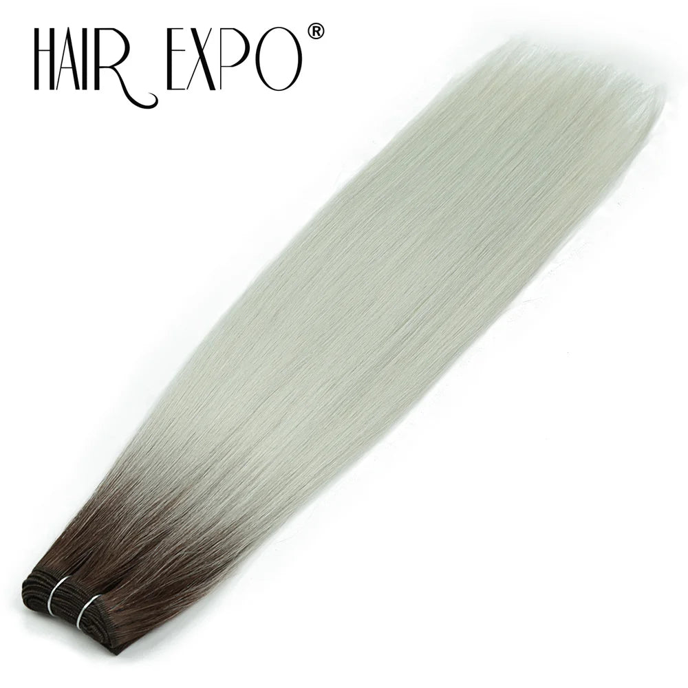26" Bio Straight Hair Bundles Natural Soft Heat Resistant Fiber Synthetic Fiber Hair Extensions Protein Straight Hair Weave