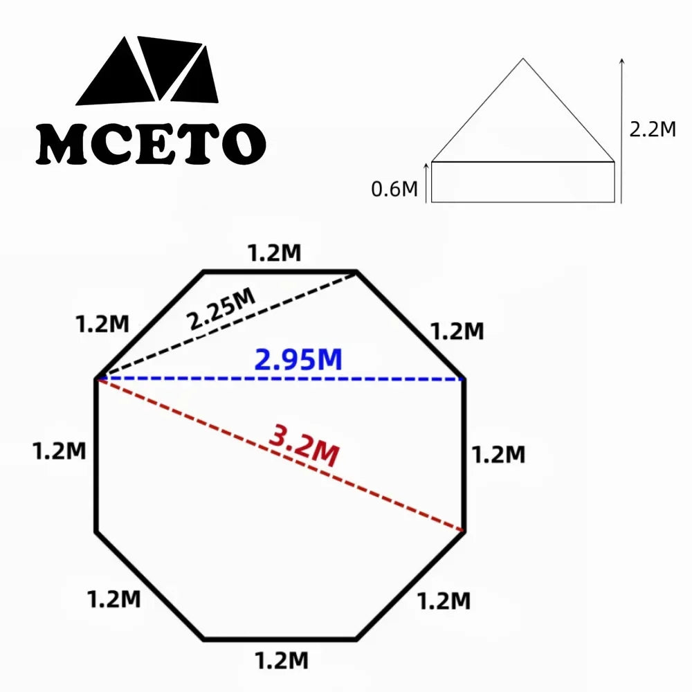 Ultralight Mongolian Yurt Tent Camping Pyramid Tent Outdoor Winter Tent With Chimney Hole  Hiking Backpacking Hot Tent Teepee