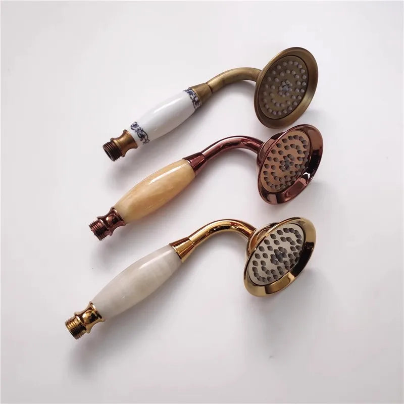 Bathroom Accessories Rose Gold Hand Shower Head High Pressure  Antique Water Output Antique Hand Shower Nozzle Water