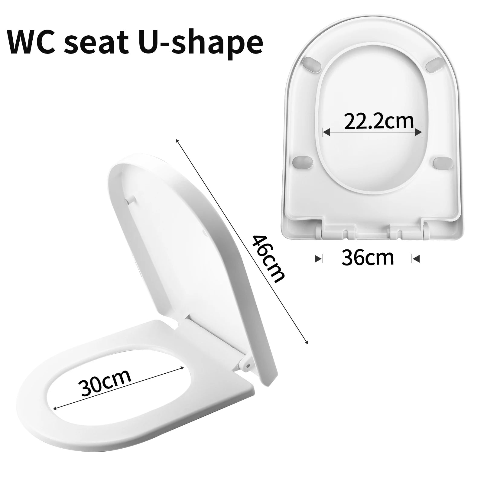 Toilet Seats with Slow Close Hinges Cover Toilet Accessory Portable Slow Down Seat Cover Bathroom Fixture Toilet Parts