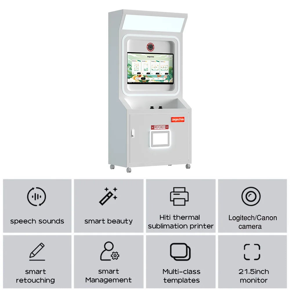 customize Commercial Use Custom Made Photo Booth Automatic Machine Multiple Scene Setup Selfie Photo Booth with Camera