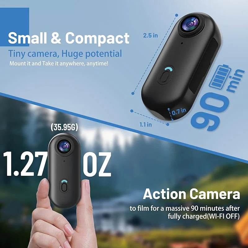 4K FHD 1080P Action Camera In Helmet Motorcycle Bike Sport Mini Filming Bicycle Outdoor SportsBody Cam And Video Recording