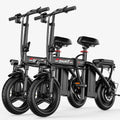 1200W Peak Motor Foldable Electric Bike, 25 MPH 45 Miles Dual Suspension 14" Tires 3 Speed Modes Commuter Ebike Adults , Custom