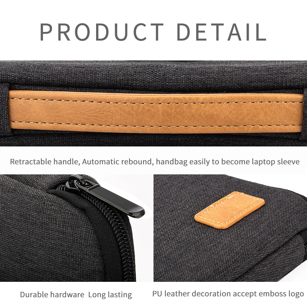 Laptop Sleeve Bag 14 15.6 Inch Notebook Pouch For Macbook HP Dell Acer Shockproof Computer Briefcase Travel Business Men Case