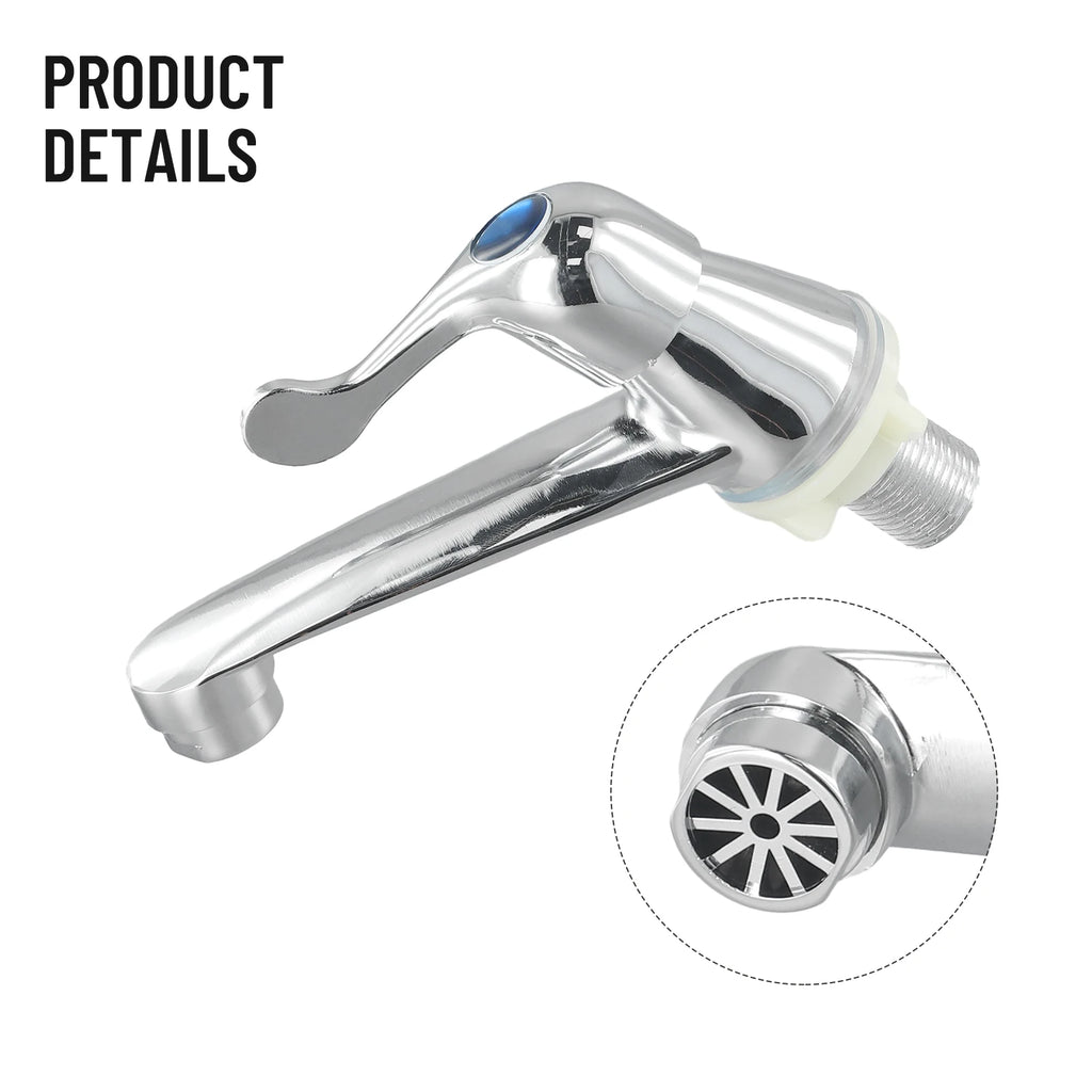 Bathroom Single Cold Water Tap Basin Sink Faucet Mixer Home Kitchen Stainless Steel Basin Sink Faucet Tap Accessories