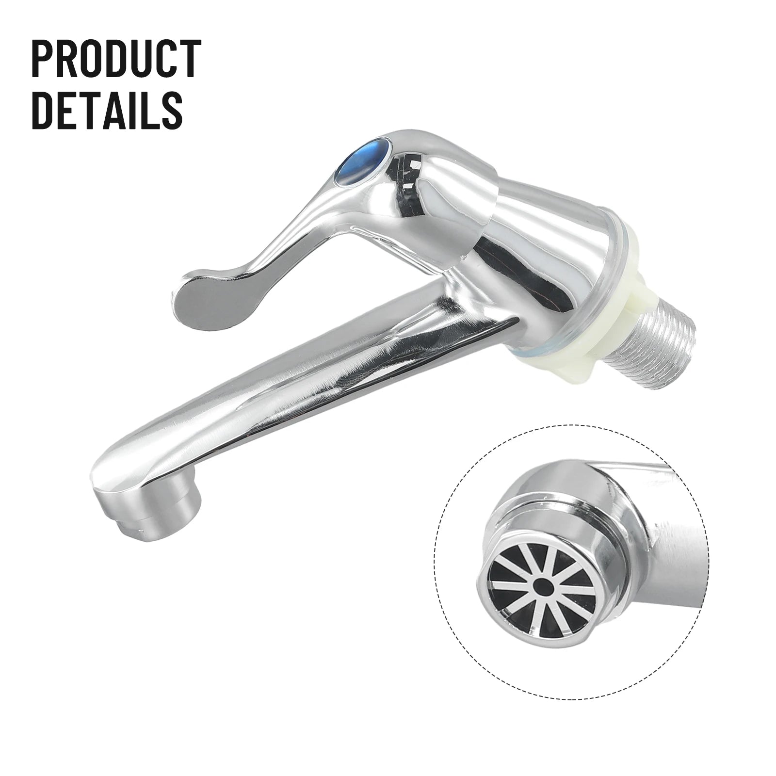 Bathroom Single Cold Water Tap Basin Sink Faucet Mixer Home Kitchen Stainless Steel Basin Sink Faucet Tap Accessories