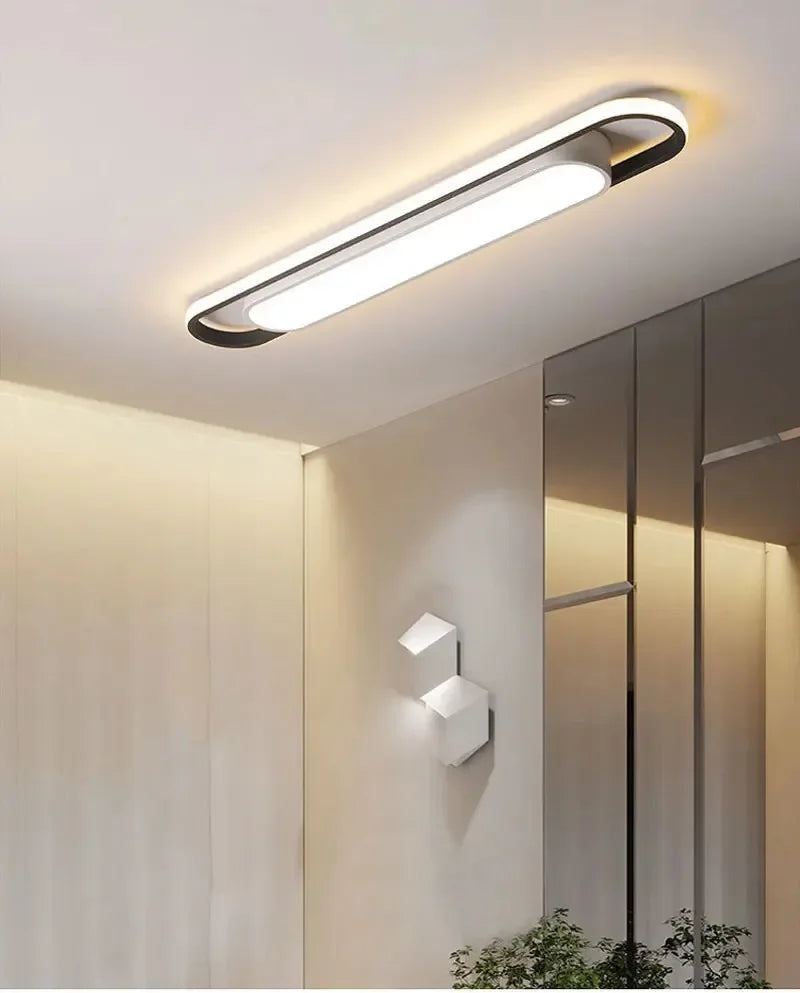 Simple Rectangular LED Ceiling Light for Living Room, Modern Light, Long Strip, Creative Balcony Light, Hot Sale