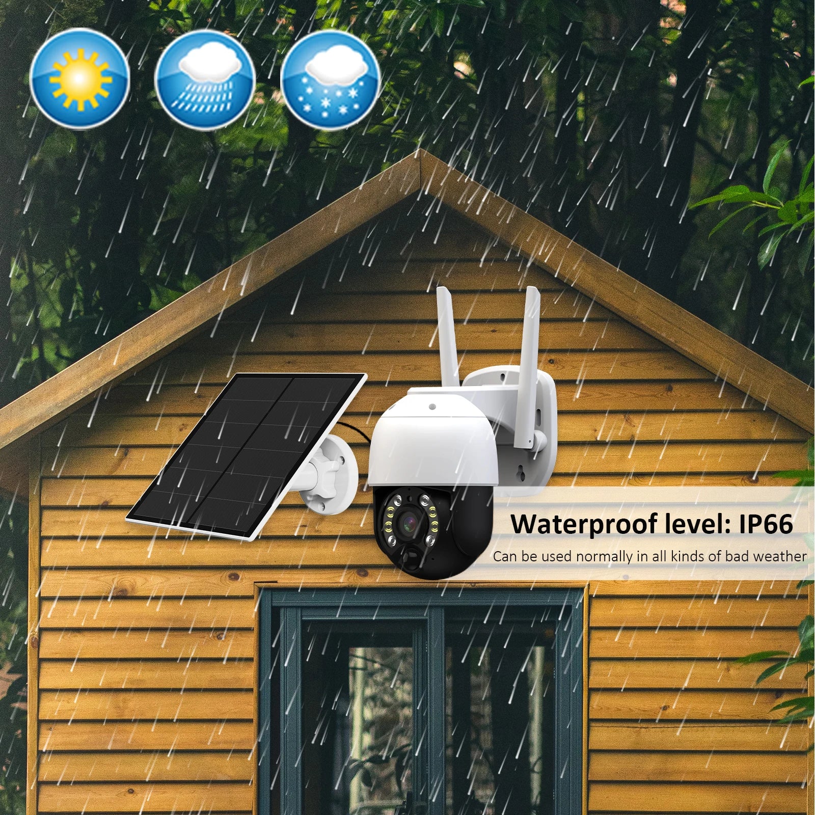 CCTV Solar Camera  Outdoor  Night Vision Recording Security Solar Camera