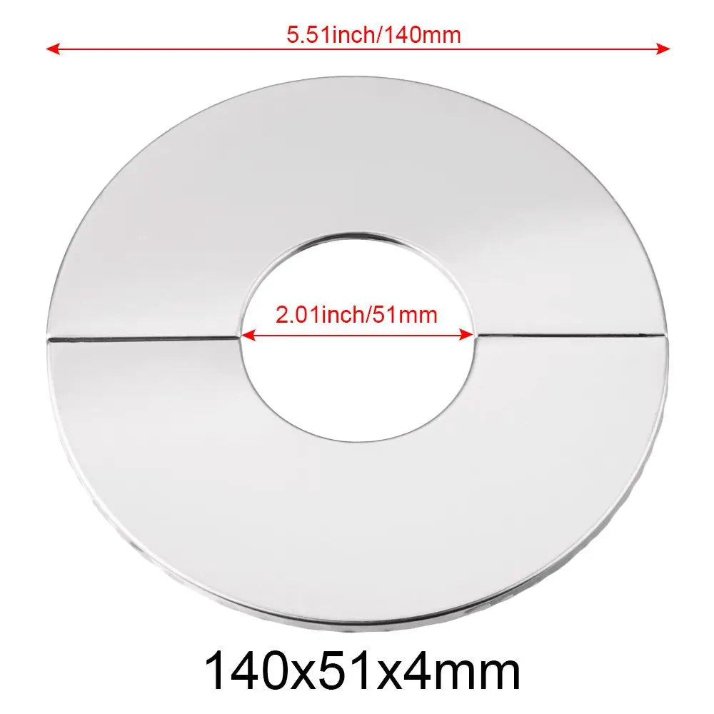 1Pc Stainless Steel Shower Kitchen Faucet Decorative Cover Wall Flange Self-Adhesive Pipe Wall Covers Bathroom Accessories New