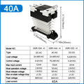 SSR Solid State Relay 24-480VAC Heat Sink Single Phase DIN Rail Mounted 10A 25A 40A 60A 80A 100A 120A DA AA DD Zero Crossing