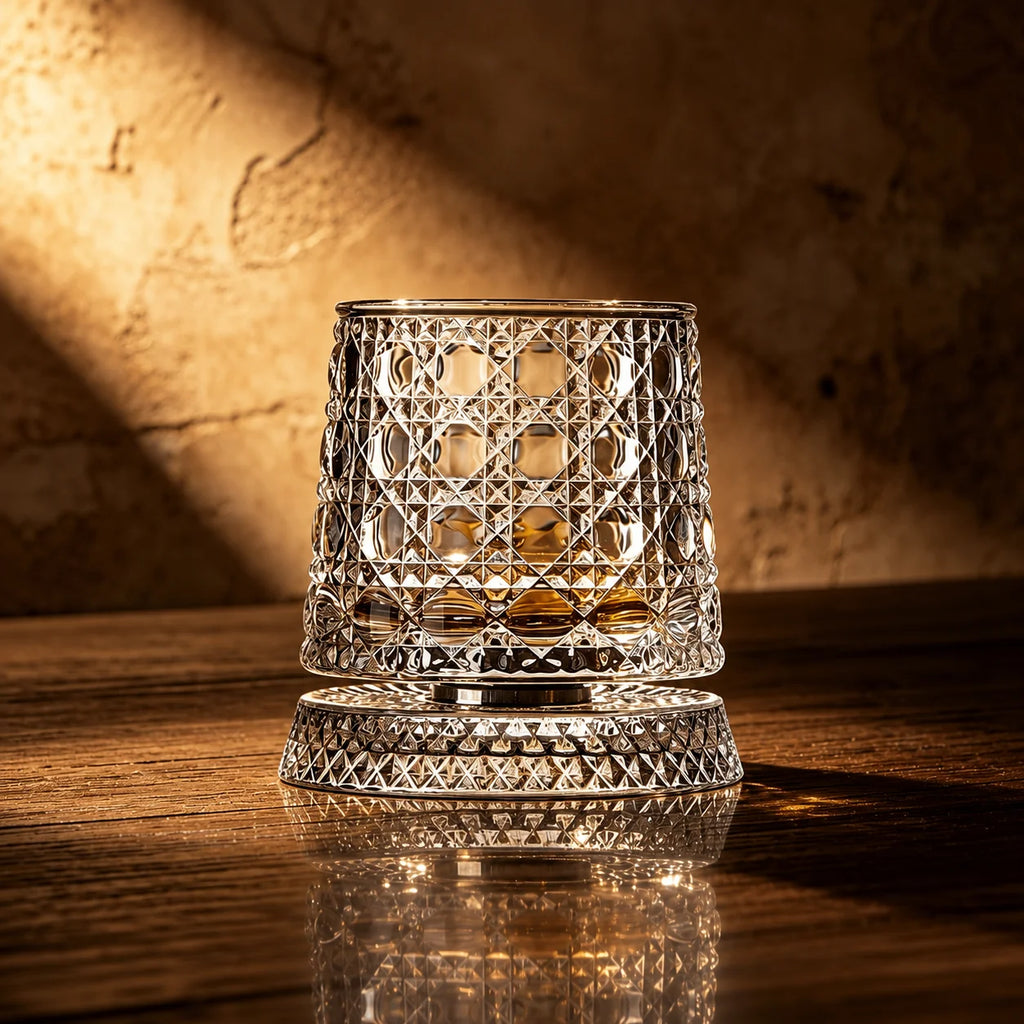 280ml Whiskey Glass The Crystal Rotates 360° White Wine and Cocktail Drinks Bar Party Cool Bar Accessories Unique Gift