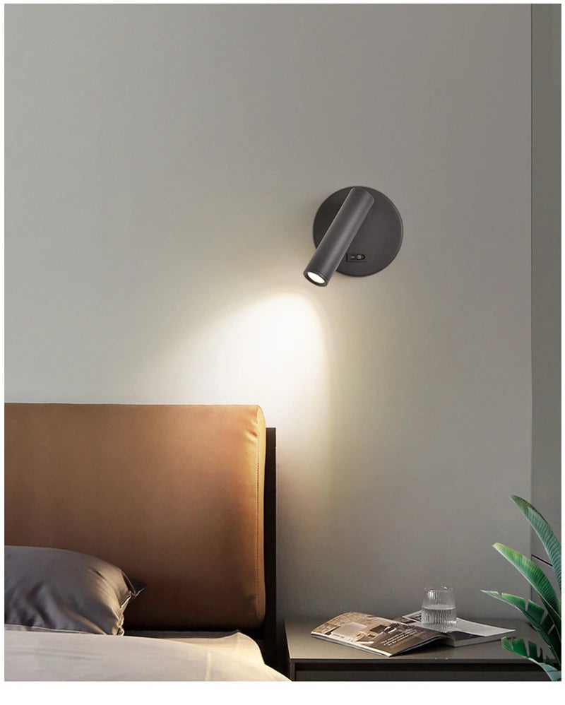 Switch Wall Lamp Modern LED Wall Light Simplicity Spotlights Indoor Lighting Room Decor For Living Room Bedroom Bedside Sconces