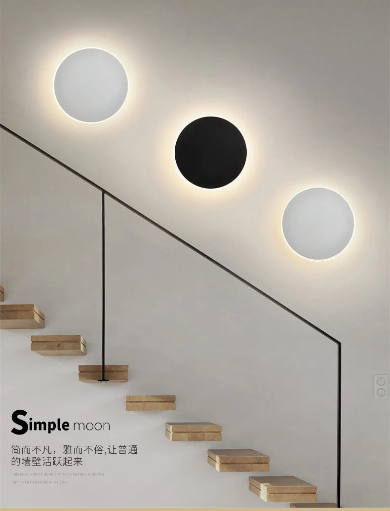 LED Wall Light with Touch Switch Bedroom Bedside Wall Lamp Indoor Stair Lighting Lamp Fixture Iron and Acrylic Materials AC220V