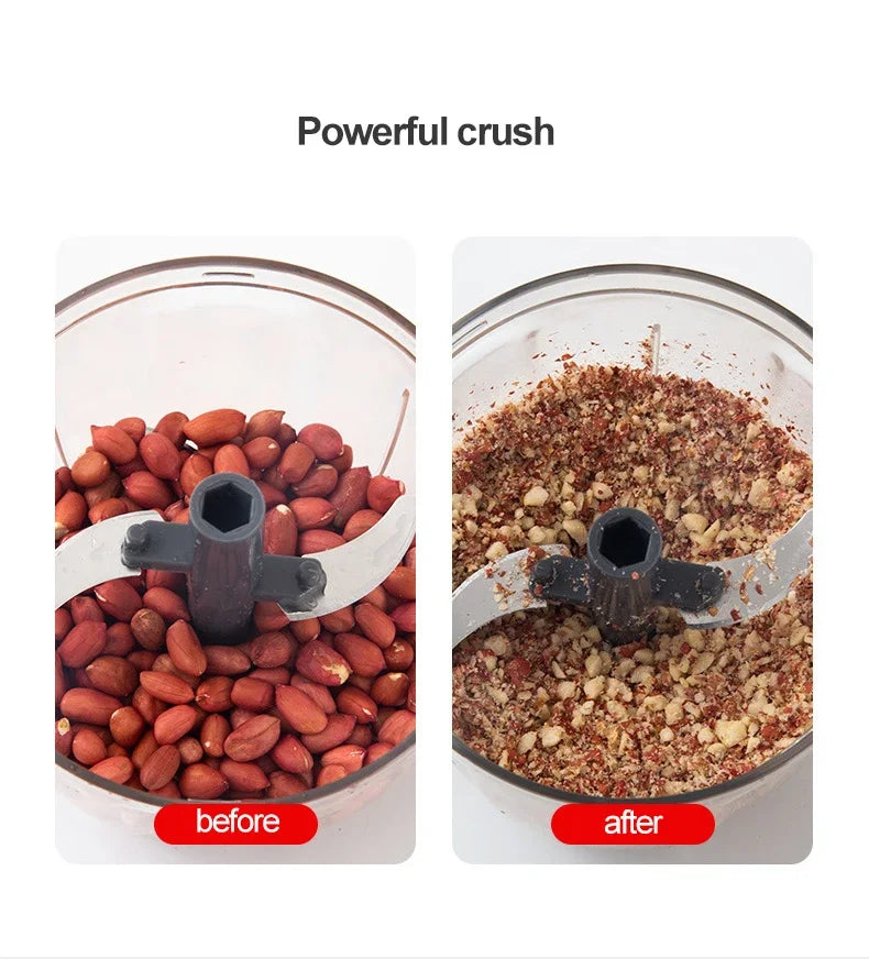 500/900ML Manual Meat Grinder Garlic Chopper Multifunction Vegetable Cutter Chopper Garlic Crusher Kitchen Gadgets