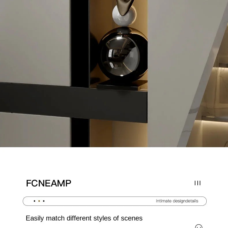 Modern Light Luxury HomeDecor Electroplated Geometric Statue Large Size Resin Crafts Living Room Entrance Decoration Accessories