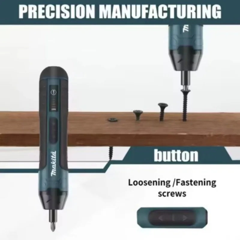 Makita Cordless Electric Screwdriver 1300mAh Rechargeable Torque Adjustable Power Drill Multi-Function Repair Disassembly Tool