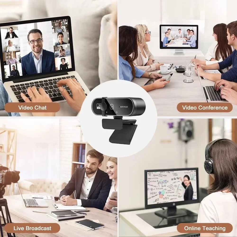4K Webcam Video Camera 2K Autofocus Streaming Web Cam With Microphone Full HD 1080P Webcams for PC Computer Laptop