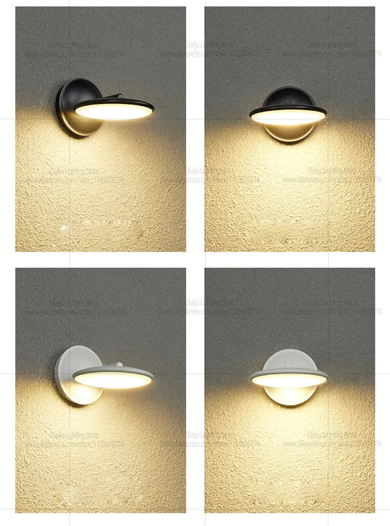 Modern Designer LED Waterproof Wall Light Minimalist Outdoor Balcony Porch Light IP65 Park Wall light Bedroom Bedside Light