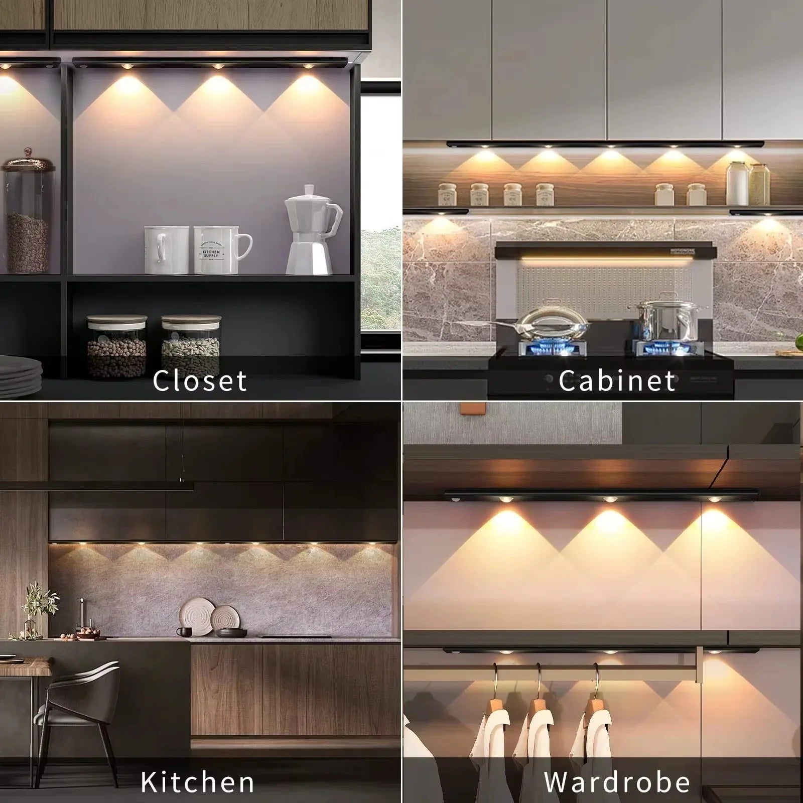 Motion Sensor Light LED Sensor Lamp Wireless Ultra Thin USB LED For Kitchen Cabinet Bedroom Wardrobe Indoor Lighting Night Light