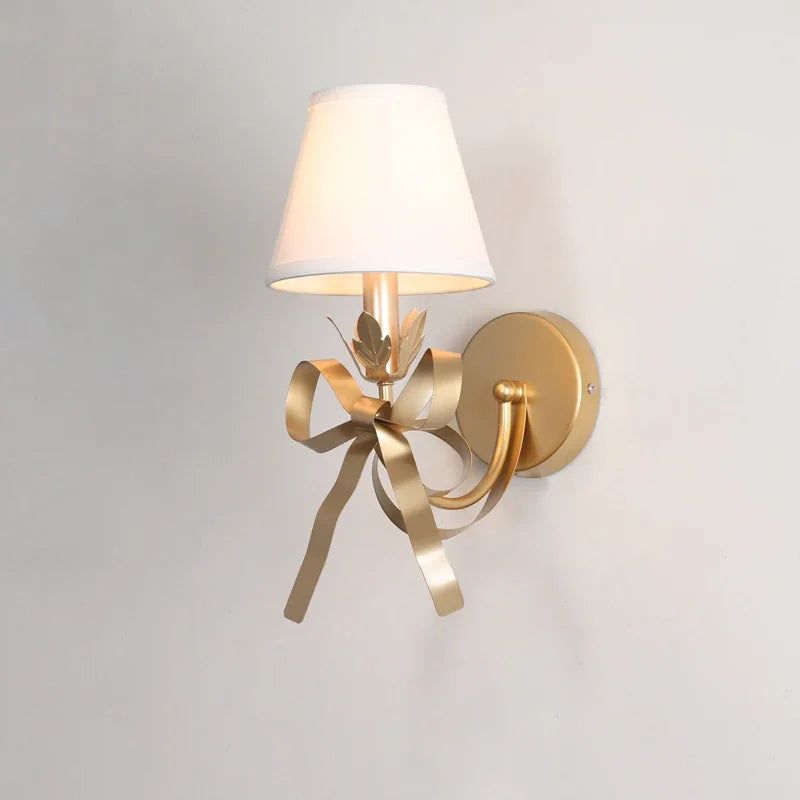 2025 Modern Simple Light Luxury E14 Bowknot Wall Lamp Living Room Bedroom Girl Princess Children Room Lights