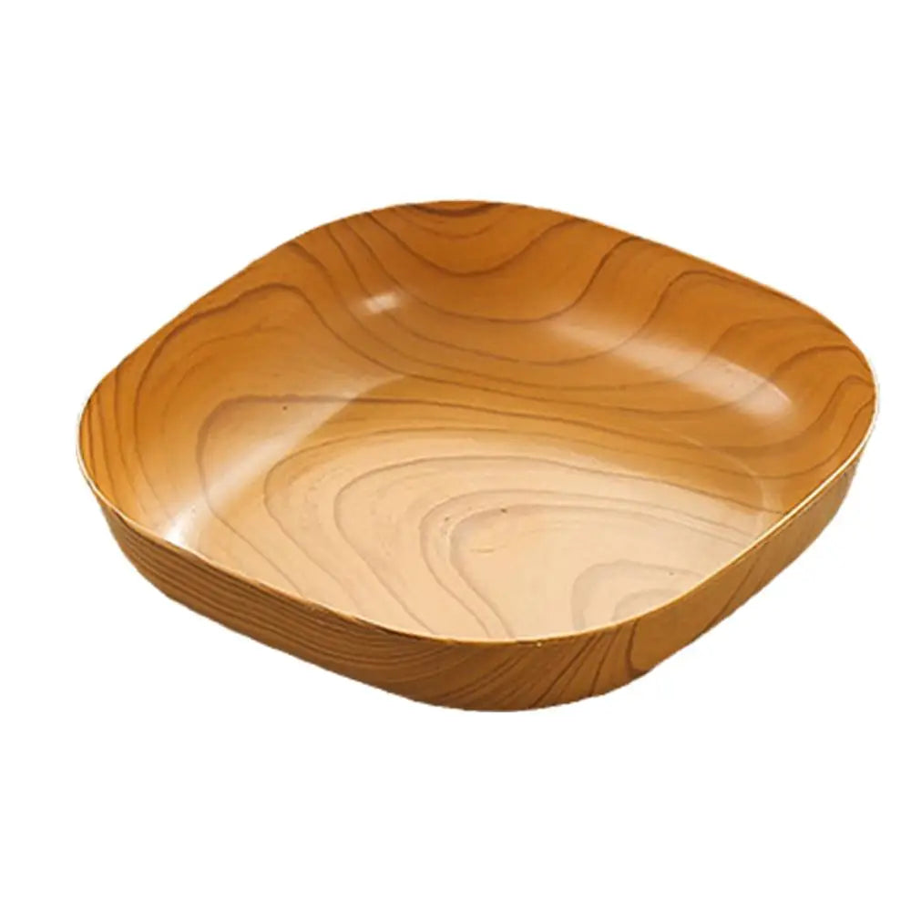 1/10/20Pcs Dish Kitchen Wood Grain Plastic Square Plate Dried Fruit Fruit Cake Snack Plates Snack Tableware Bowl Dish Dinnerware