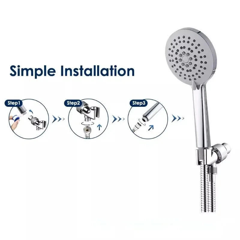 Adjustable Shower Arm Mounted Bracket G1/2″ Three-Way Diverter Valve Shower Head Holder Universal Faucet Bathroom Accessories