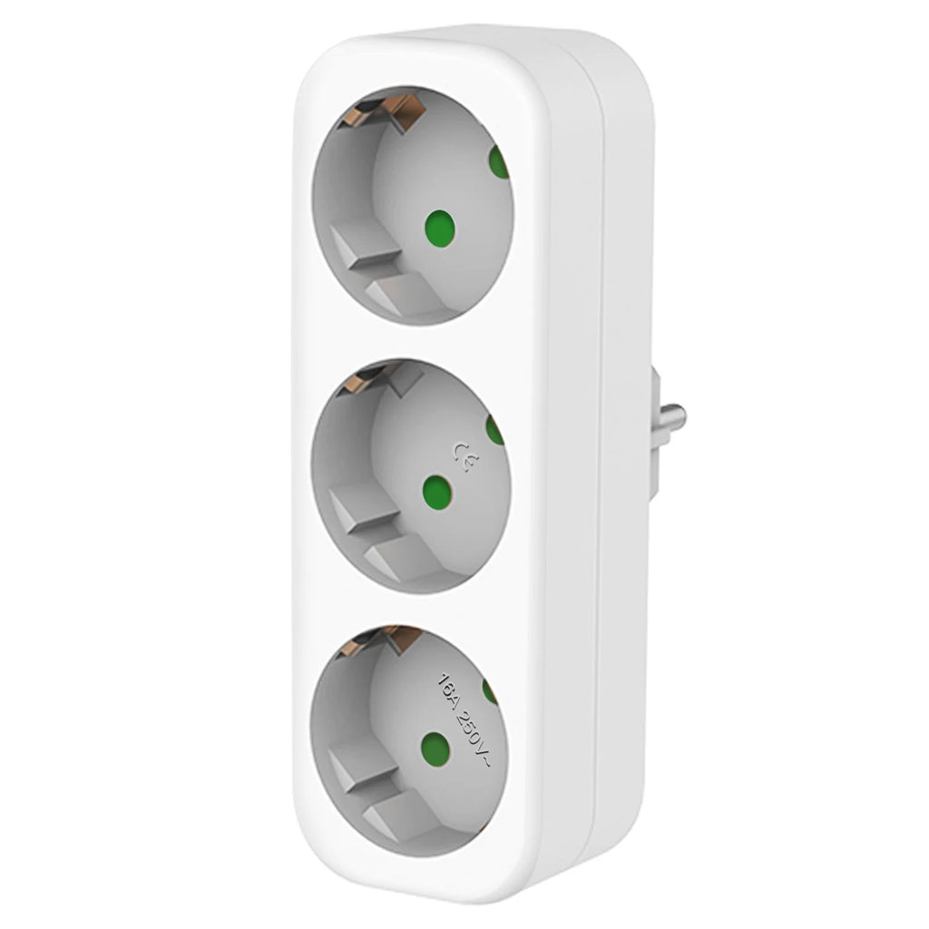 EU Electrical Socket 3 Outlets European Standard Adapter Expansion Power Socket 2Pin Plug Extension AC Converter Adaptor Home
