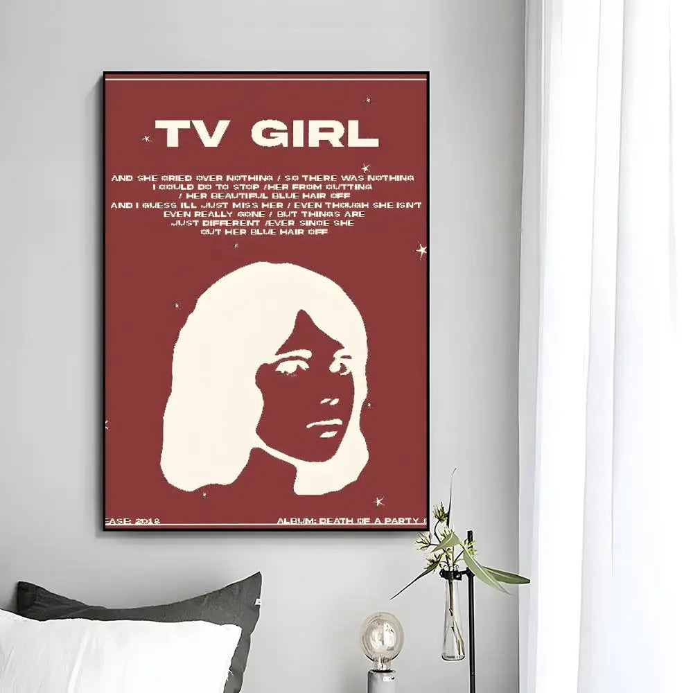 t-TV Girl Poster Wall Art Print Decorative Mural Home Decor Gift Unframed