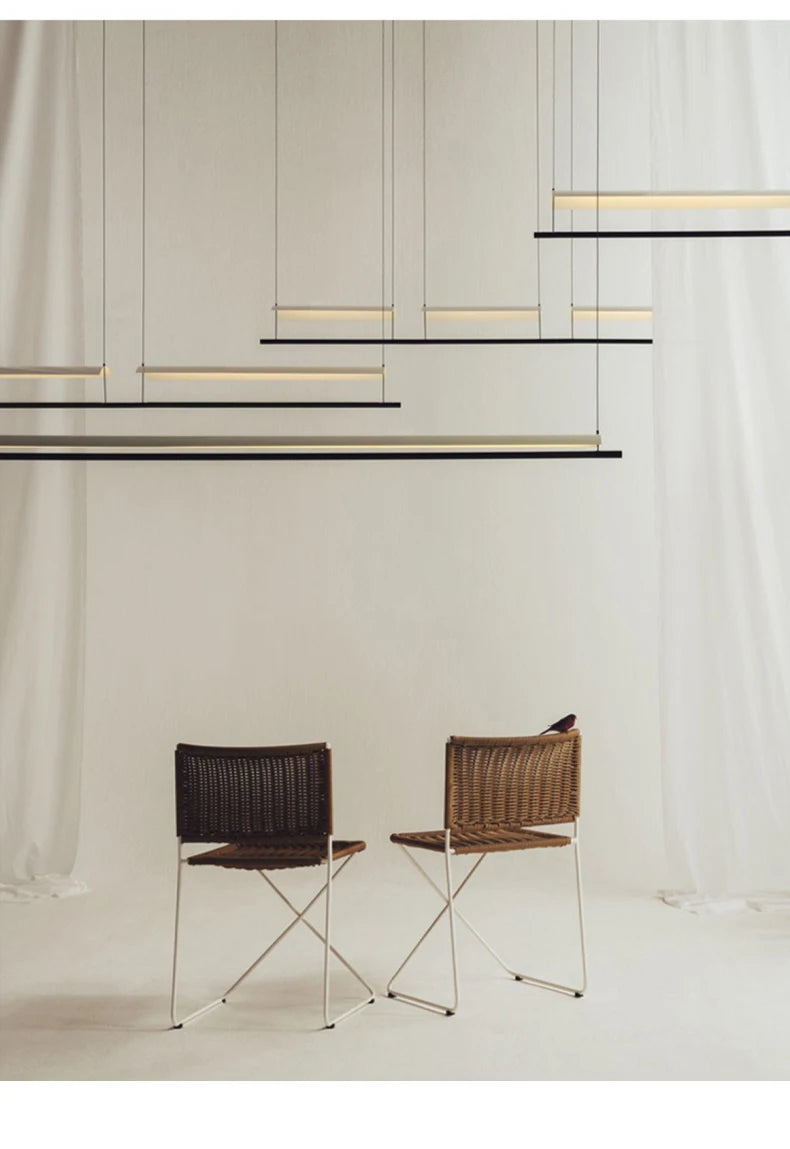 Modern Salon Lightings Home Decoration Simplicity Long Strip Design Led Lamp Nordic Office Living Room Dining Home Decoration