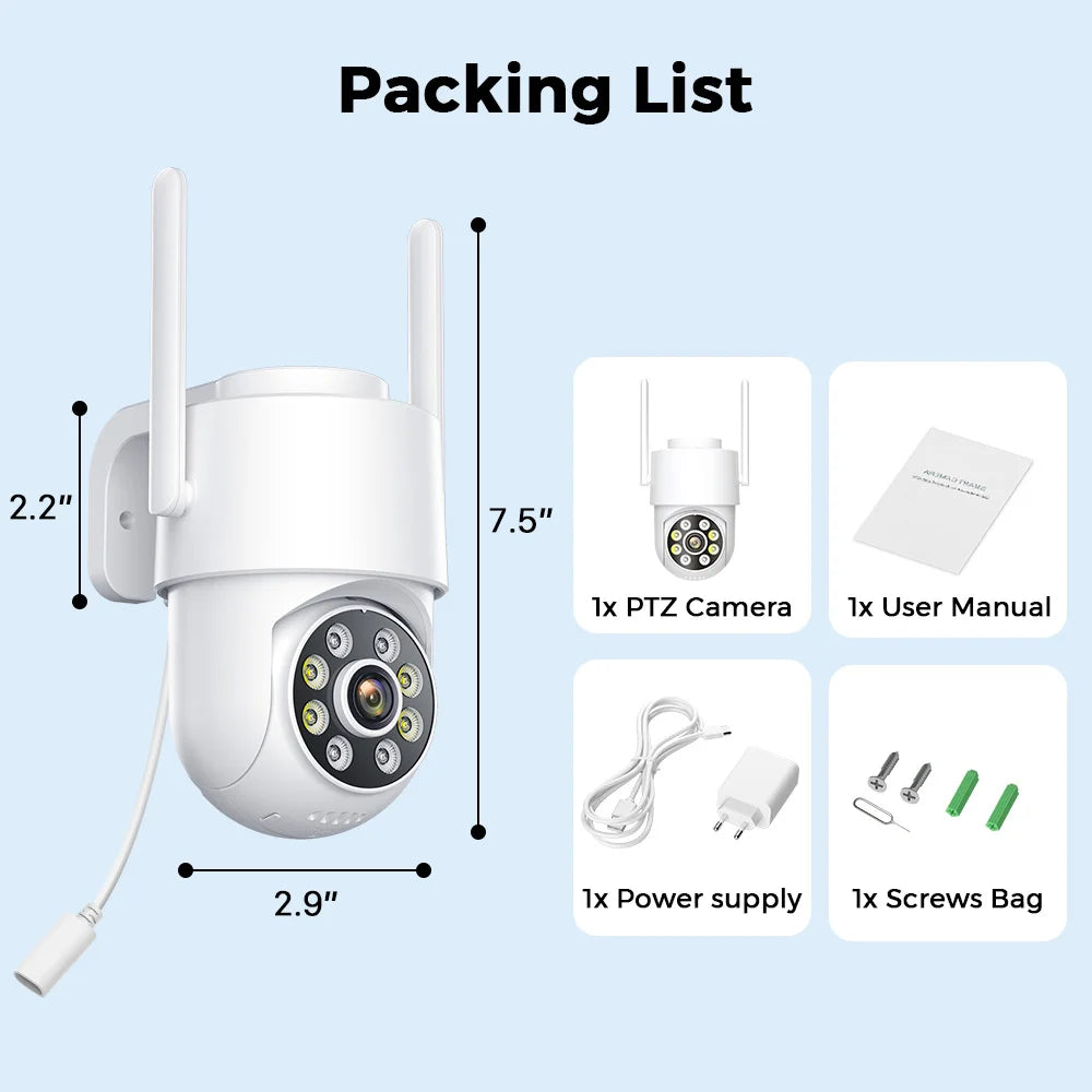 BESDER 4MP 2K Mini Camera 4X Digital Zoom Indoor Night Vision IP Surveillance Home Security Camera Compatible with ICsee APP