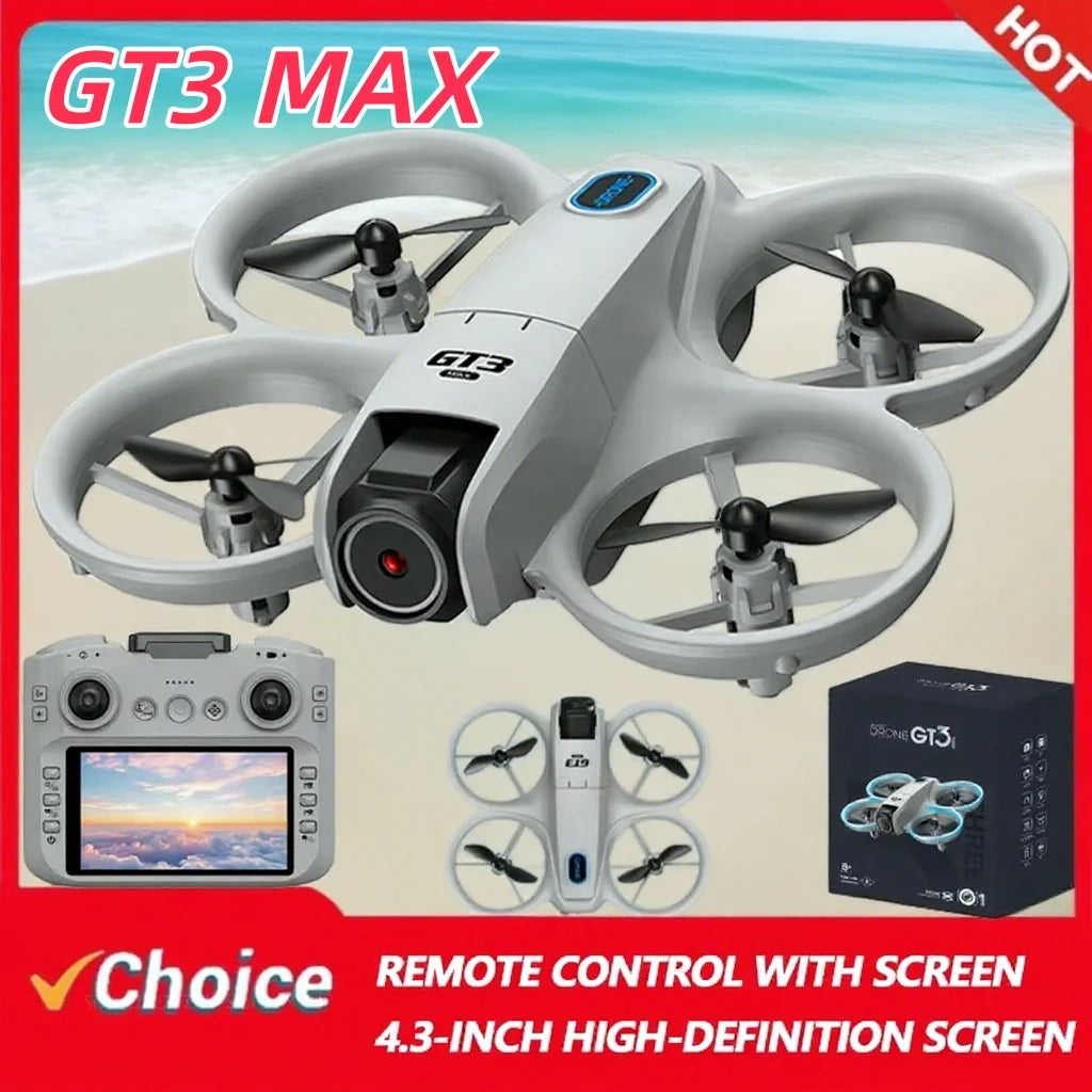 2026New GT3 MAX Drone 8K HD 4.3" Remote Control Headless Mode Helicopter 360° Flip Quadcopter Toys Mini Drone Fors Kid Toy Gifts