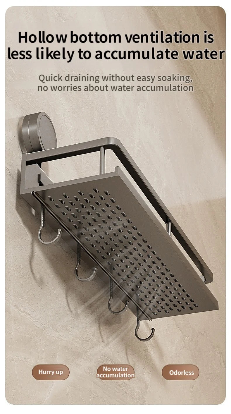 Toilet storage rack, bathroom washbasin, toilet, shower room, kitchen, wall mounted non perforated towel rack