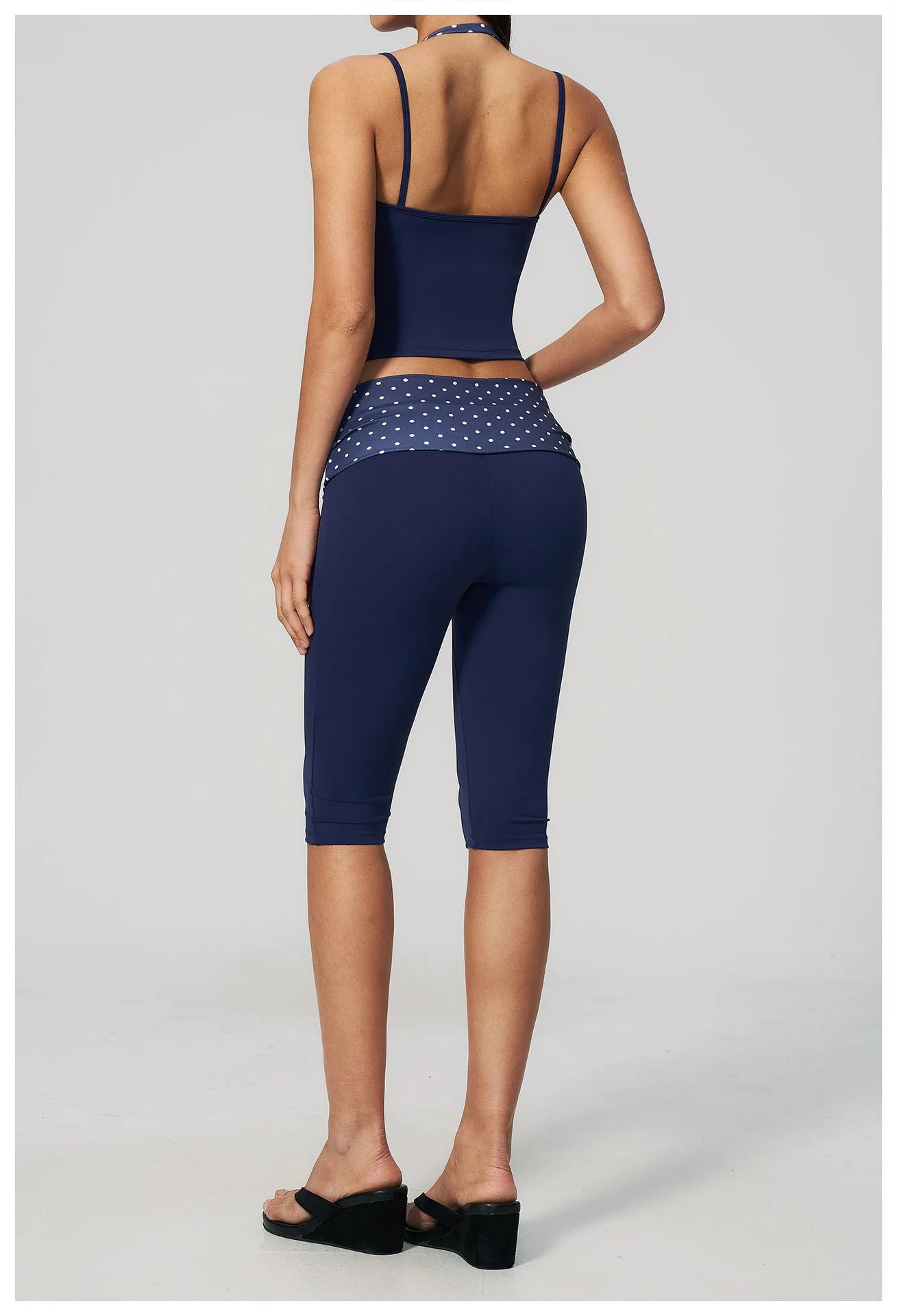 Summer 2PCS Yoga Set Women's Tracksuit Fashion Polka Dot And Striped Workout Sets Gym Outfits High Waist Butt Lift Yoga Clothes