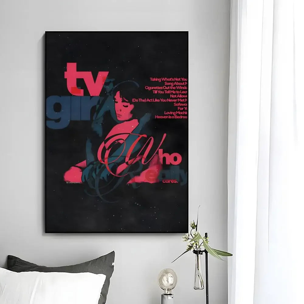t-TV Girl Poster Wall Art Print Decorative Mural Home Decor Gift Unframed