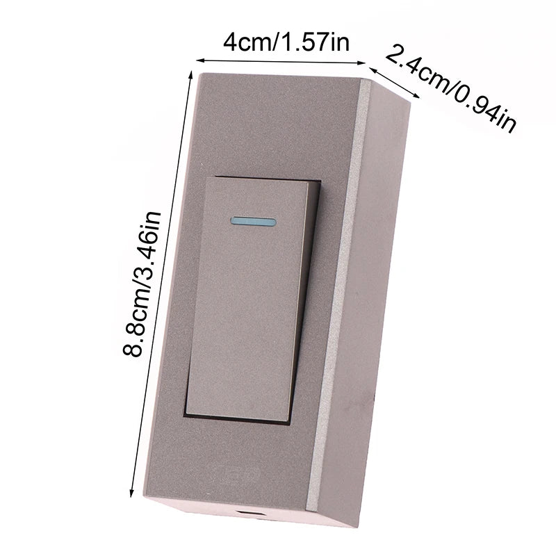1 Gang 2 Way Surface Mount Switch Grey/White/Gold Panel Wall Light Switch Wire Hanging Installation Bedside On/Off Control Lamp