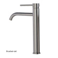 Brushed Gold Bathroom Basin Faucet Cold And Hot Mixer Water Tap Deck Mounted Single Hole & Handle Tall Style Brushed Rose Gold