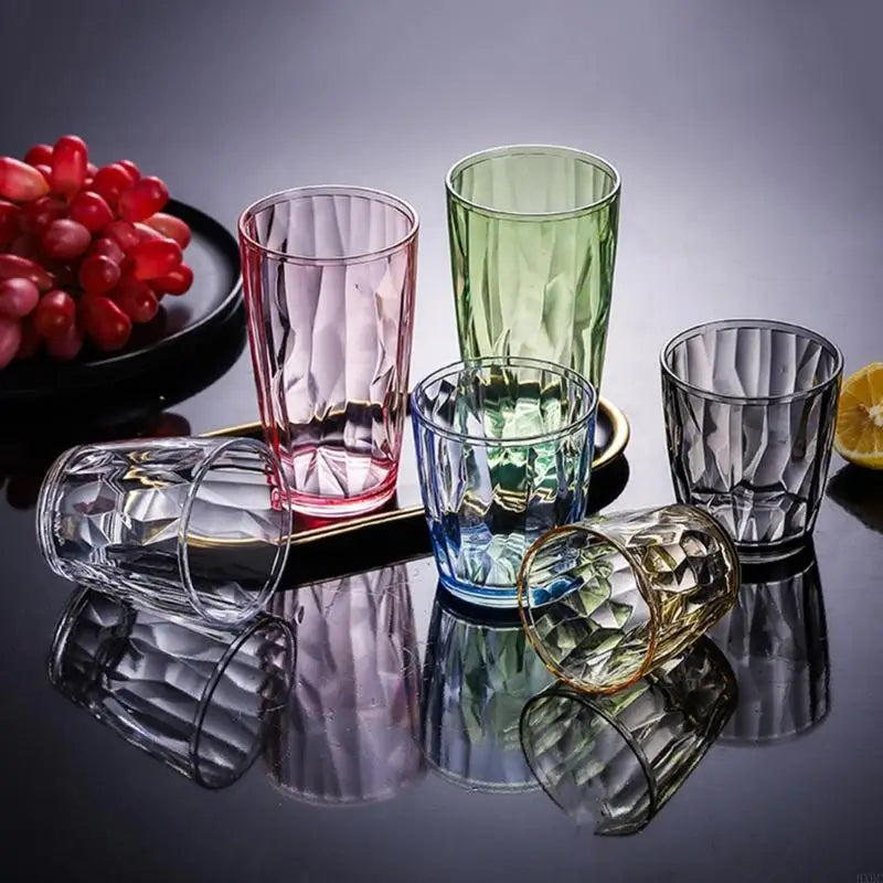 2025 New Shatterproof Acrylic Water Tumblers 490ml Unbreakable Drinking Glasses Reusable