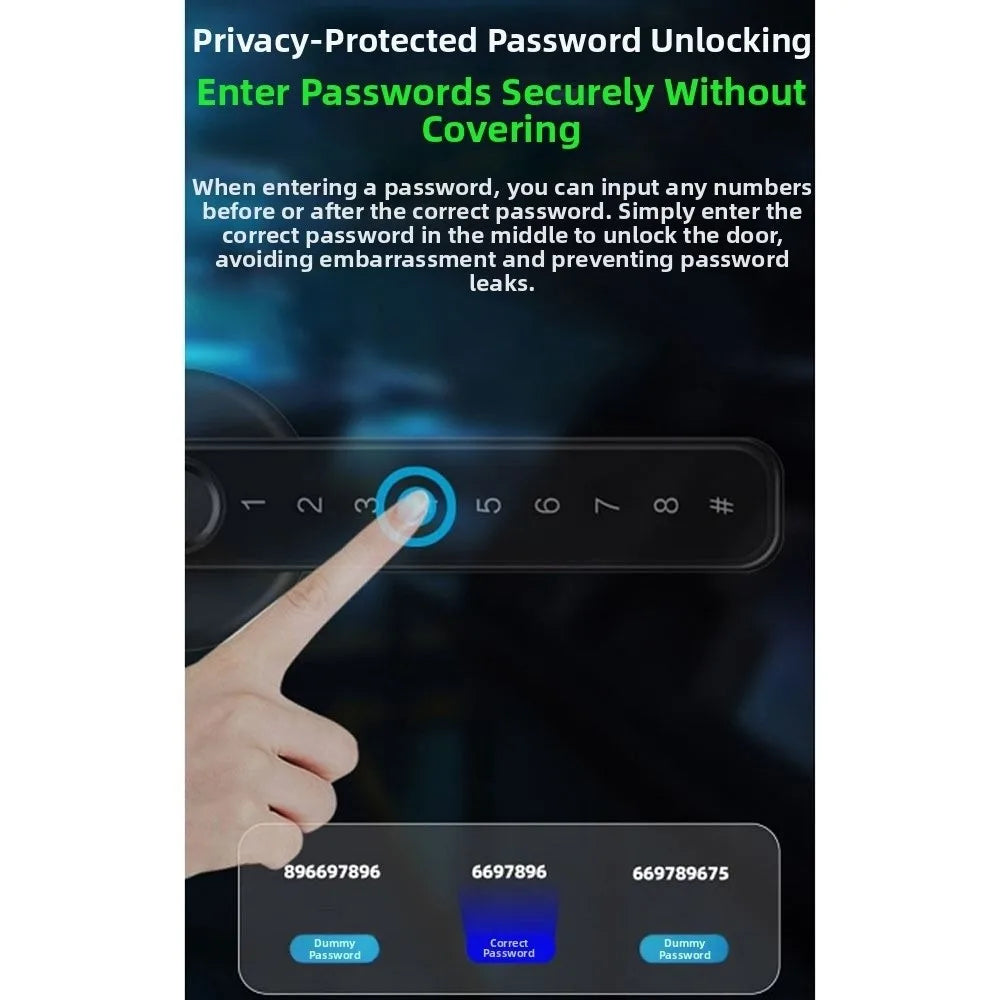 Remote Lock Smart Fingerprint Door Lock Smart Password Electronic Digital Door Handles Bluetooth WiFi Gateway