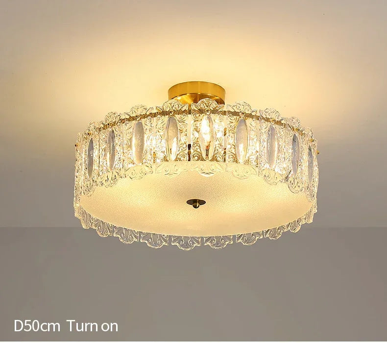 Modern Light Luxury French Living Room Chandelier Romantic  Bedroom Ceiling Lamp Dining Table Decor Hanging Light Lustre Fixture