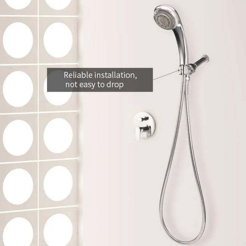 Handheld Shower Head Arm Holder G1/2″ Three-Way Adjustable Bracket With Swivel Ball Universal Mount Diverter Bathroom Accessory