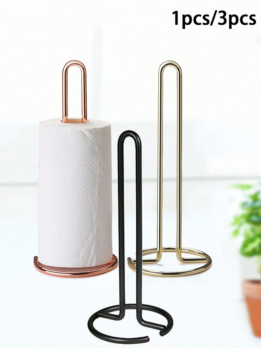 1pcs/3pcs Paper Towel Holder,Sturdy Paper Towel Stand Dispenser,for Kitchen Countertops Bars Dining Tables Fits Standard Jumbo