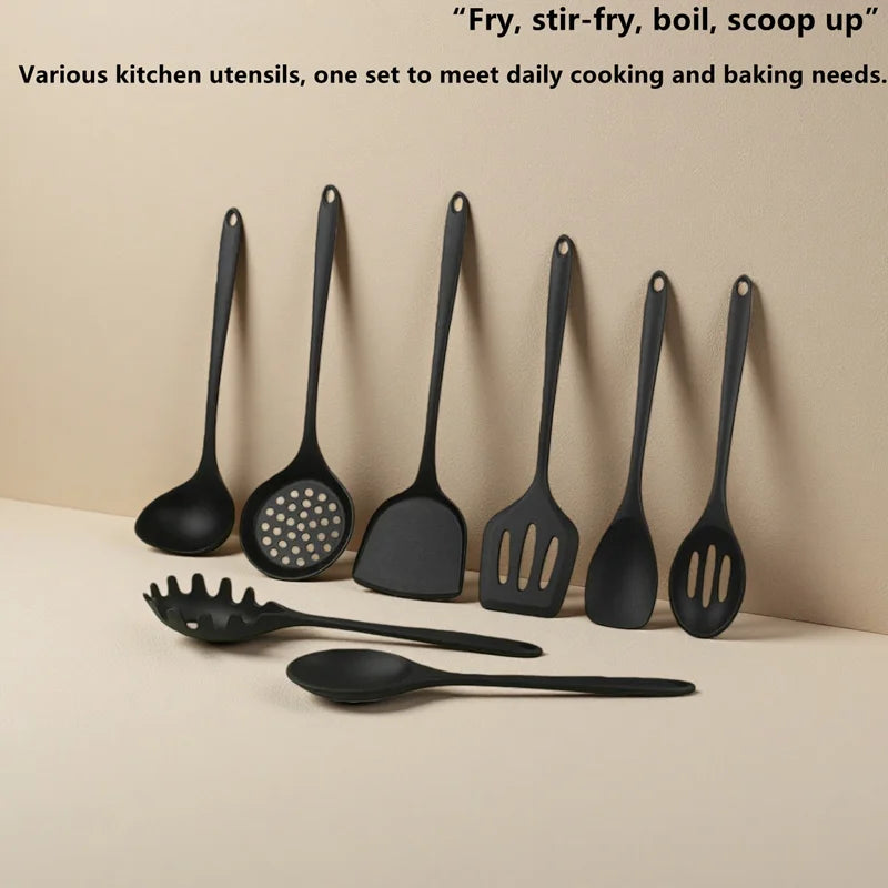 1/4/8Pcs Silicone Cooking Utensils Set, Kitchen Utensils Set for Non-stick Cookware, Dishwasher Safe Kitchen Gadgets Tools