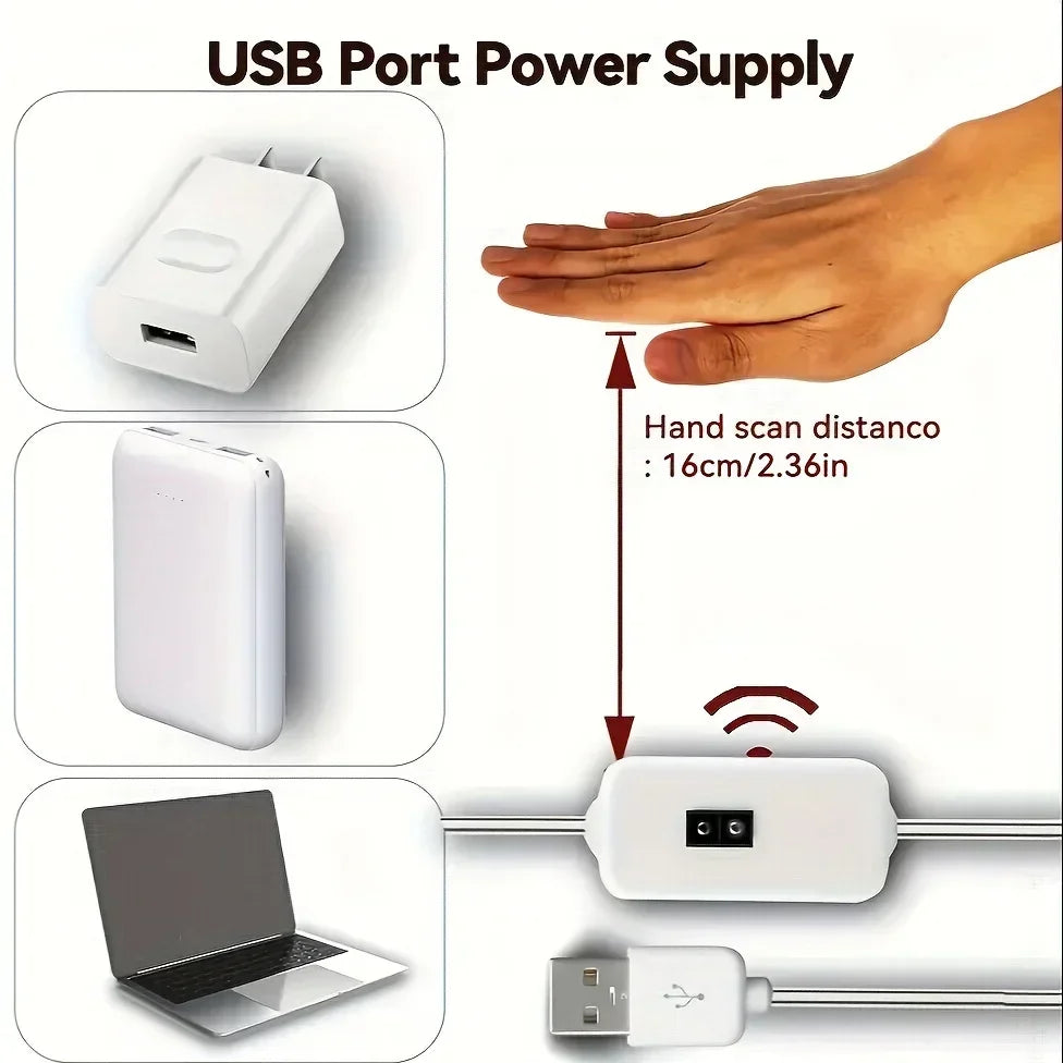 5V LED Light Strip Smart Dimmer Gesture Sensor Switch Control Easy to install Suitable For Living Room,Cupboard,Bedroom Lighting