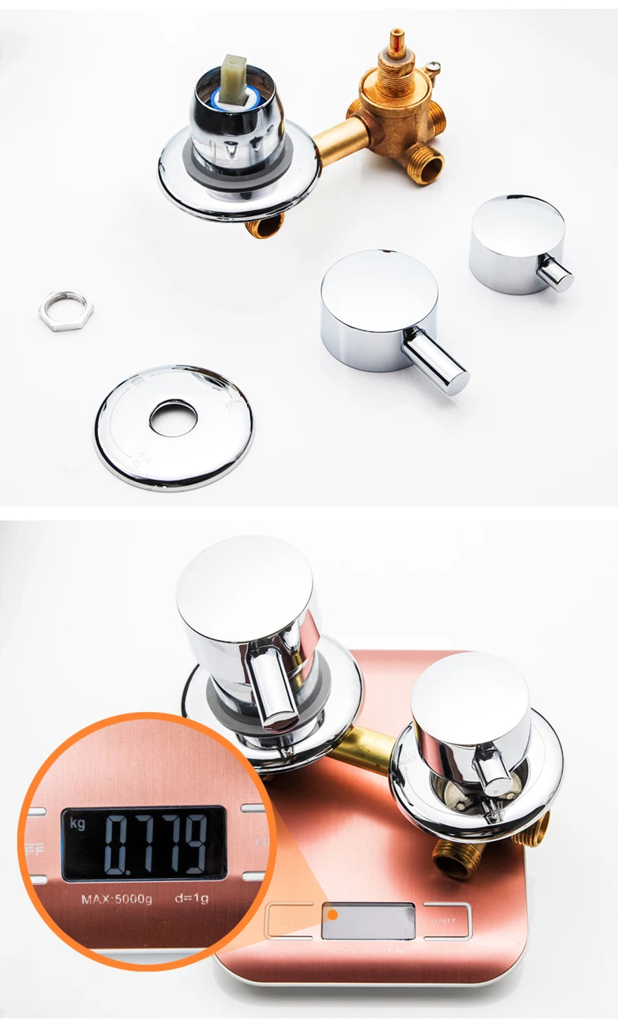 2/3/4/5 Ways Water Outlet Screw Thread Center Distance 10cm  Mixing Valve Brass Bathroom Shower Mixer Faucet Tap Cabin