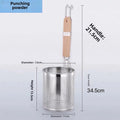 Durable Thickened Stainless Steel Funnel Wooden Handle Multifunctional Pasta Basket Strainer Kitchen Gadgets Deep Fry Basket