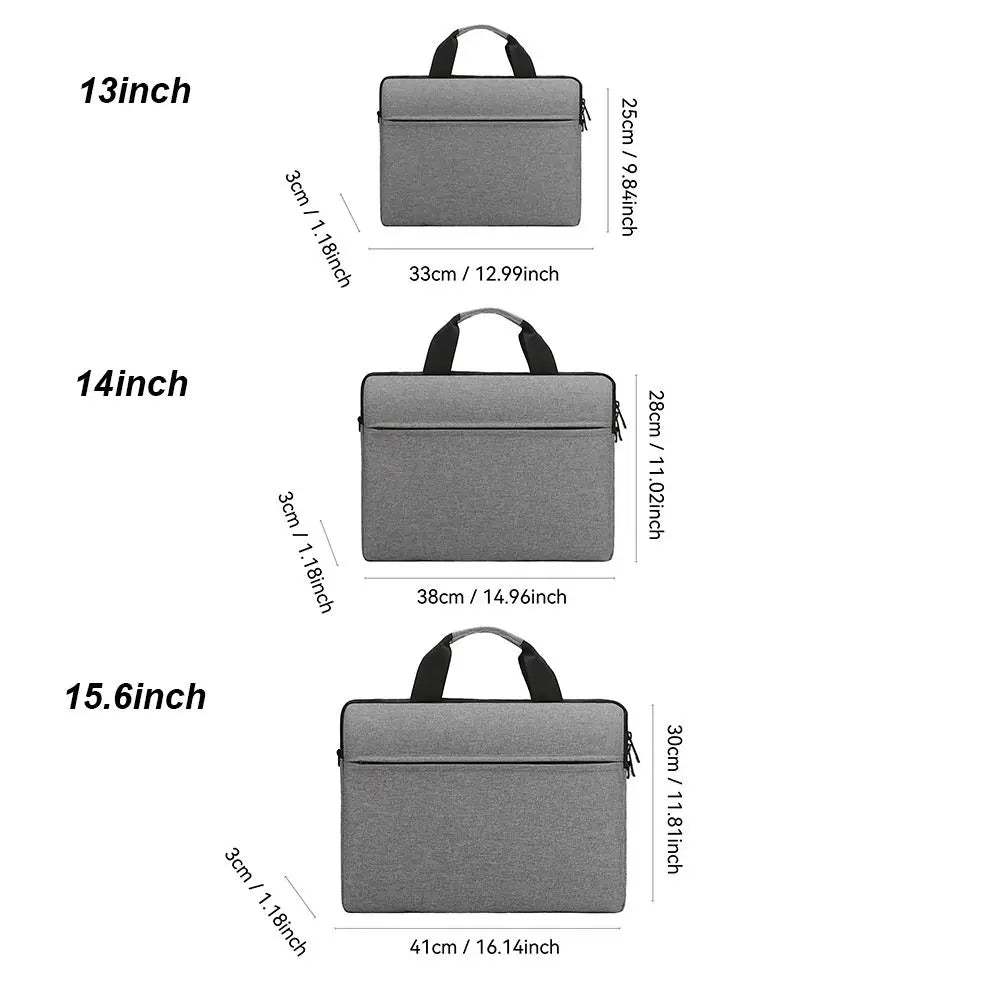 Universal Laptop Sleeve Case Shockproof Large Capacity Laptop Handbag Ultra Thin Business Notebook Cover Tablet Protective Pouch