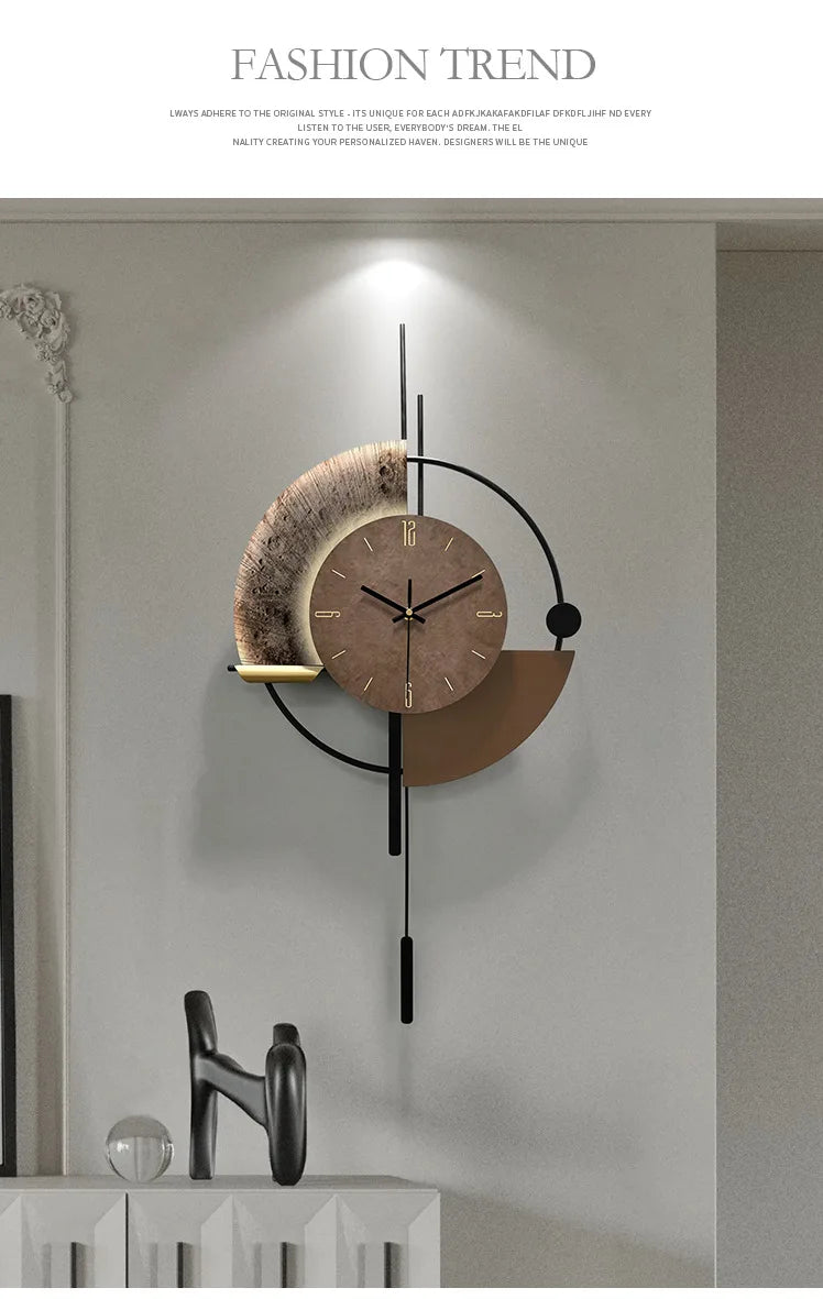 Modern Minimalist Living Room Home Wall Clocks TV Background Decoration Wall Clock Modern Design Home Decor