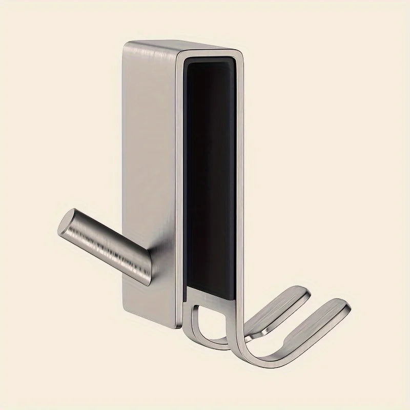Heavy-Duty Stainless Steel Door Mount Shower Hook - Space-Saving Bathroom Organizer - Durable Home Storage Solutions-3.14x1.77in