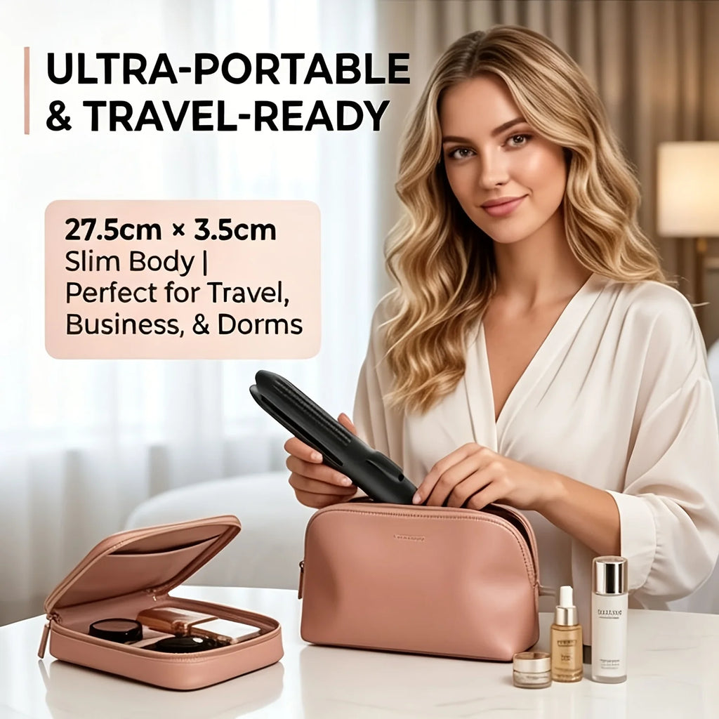 Professional Hair Straightener 2-In-1 Curling Wand Ceramic Ionic Fast Heat-Up Hair Flat Iron Negative Ion Iron Hair Straightener
