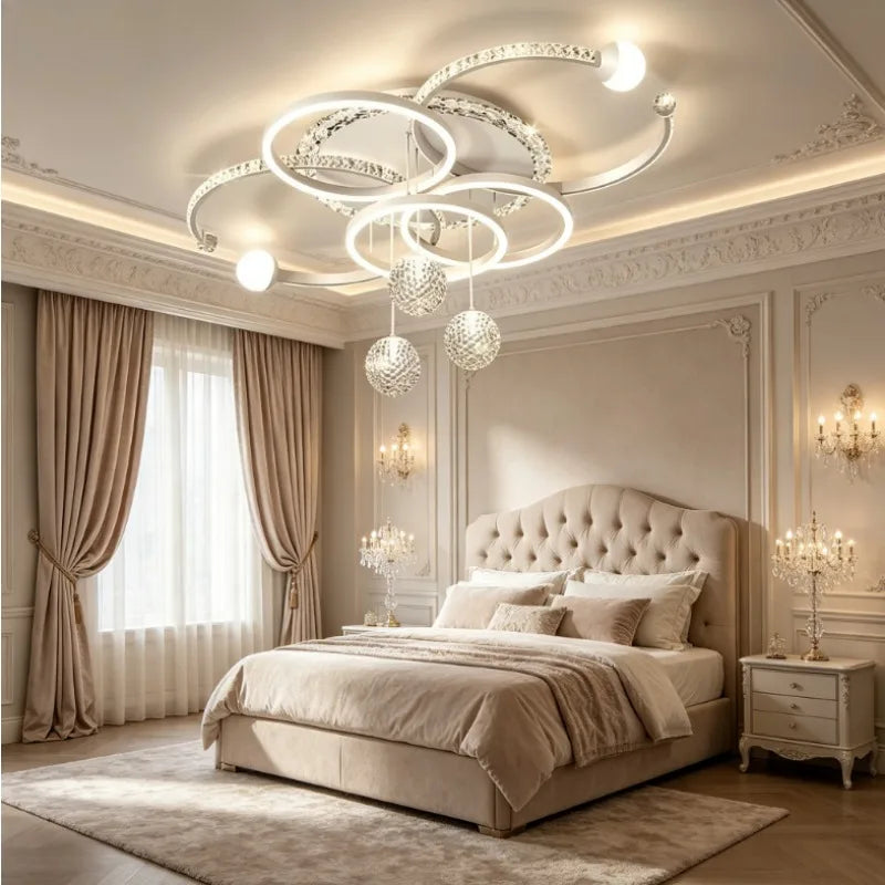 Modern Light Luxury Master Bedroom Pendant Lamp LED Creative Restaurant Lamp Villa Bedroom Interior Decoration Lighting Fixtures